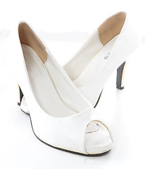 Image showing high heel women shoes on white background 