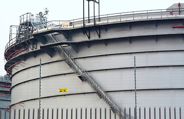 Image showing gas tanks in the industrial estate, suspension energy for transp