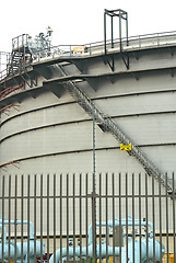 Image showing gas tanks in the industrial estate, suspension energy for transp