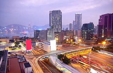 Image showing downtown city night 