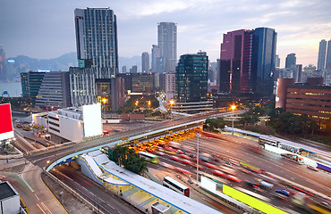 Image showing downtown city night 