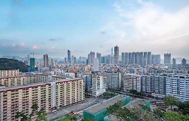 Image showing urban city sunset