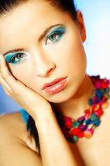 Image showing Blue Makeup