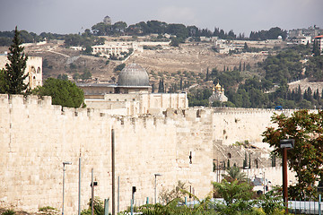 Image showing jerusalem old city walls