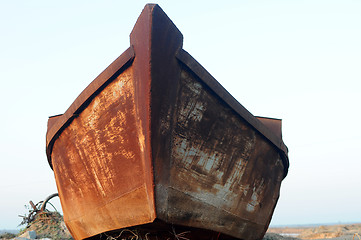 Image showing Old iron boat