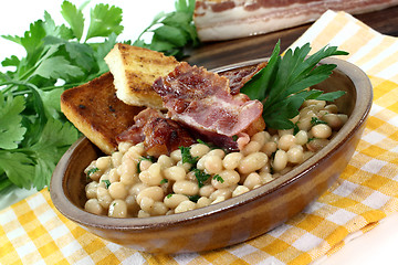 Image showing beans with bacon