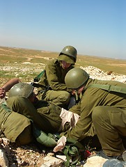 Image showing  injured soldier 