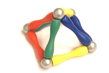 Image showing Color pyramid balls