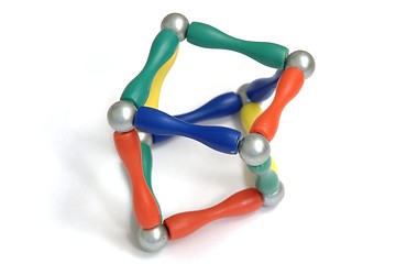 Image showing Color pyramid balls