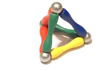 Image showing Color pyramid balls