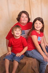 Image showing Portrait of three beautiful children