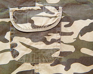 Image showing pocket on the children's camouflage pants