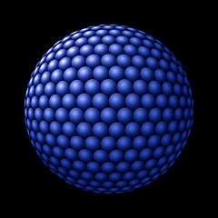 Image showing Sphere of Blue Spheres against Black