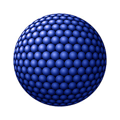 Image showing Sphere of Blue Spheres against White