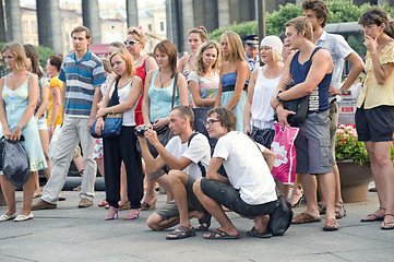 Image showing Torists in St Petersburg