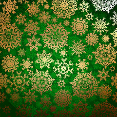 Image showing Christmas pattern snowflake background. EPS 8