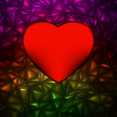 Image showing Heart bokeh frame with space. EPS 8