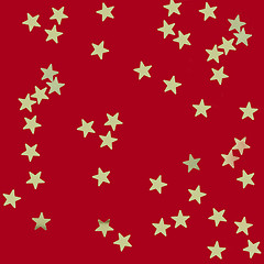 Image showing gold stars on red background