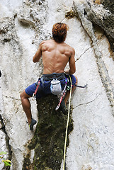 Image showing Bouldering