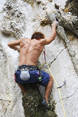 Image showing Bouldering