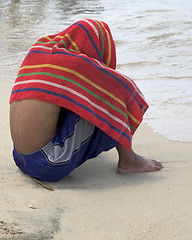 Image showing Man on beach