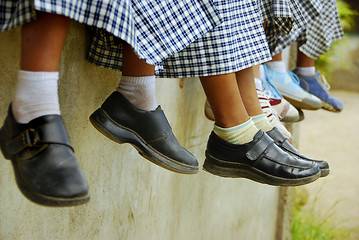 Image showing Feet Hanging