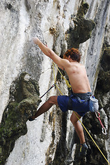 Image showing Bouldering