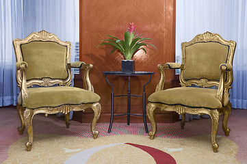 Image showing Golden Armchairs