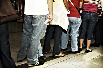 Image showing Standing in Line