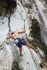 Image showing Bouldering