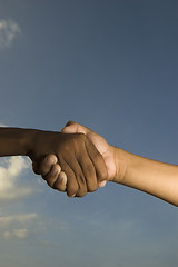 Image showing Kids shaking hands