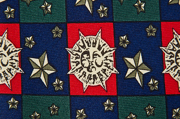 Image showing Closeup view of pattern neck tie