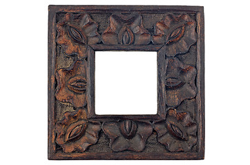 Image showing Carved wood picture frame