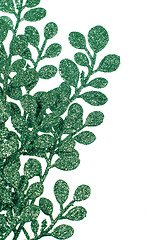 Image showing Christmas decorative green leaves