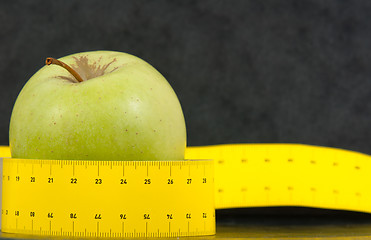 Image showing Healthy food with a yellow meter