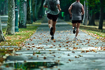 Image showing Live a healthy life, run every day with your friends