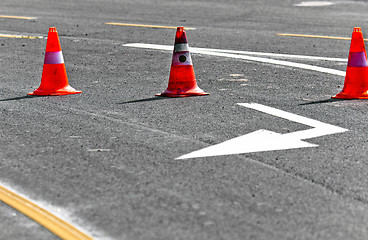 Image showing Road block with lanes