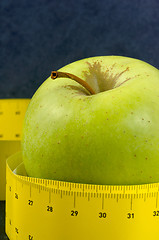 Image showing Healthy food with a yellow meter