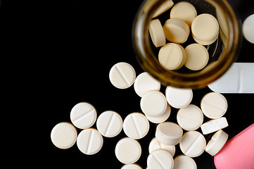 Image showing Pills on black background