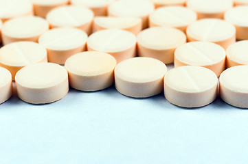 Image showing Texture of medical pills on white background