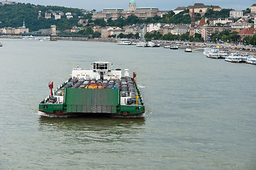 Image showing Large boat with cars