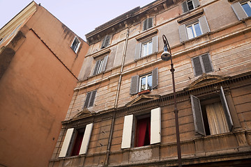 Image showing Red curtains Trastevere