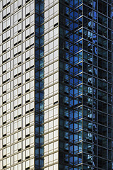 Image showing Glass and steel skyscraper structure