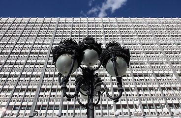 Image showing Antique cast iron lampost