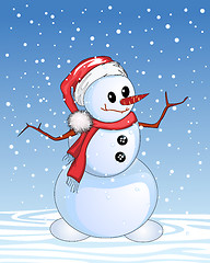 Image showing Snowman cartoon