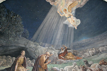 Image showing Angel of the Lord visited the shepherds