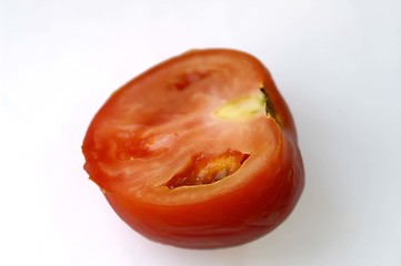 Image showing Cutting a tomato