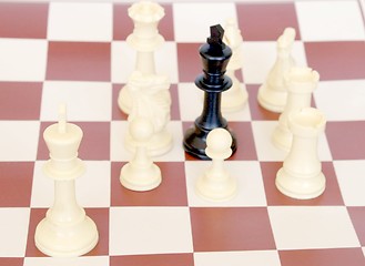 Image showing whites won the chess party