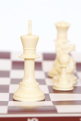 Image showing white king on a board