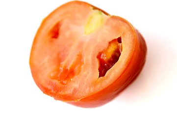 Image showing Cutting a tomato